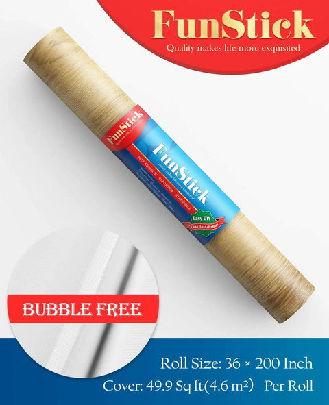36 Inches By 200 Inches Wood Grain Contact Paper Peel And Stick Wallpaper Waterproof Self Adhesive Removable