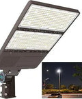 Super Bright 320W Parking Lot Light With 256W And 192W Options UL Listed 5000K LED Street Flood Light IP65 Waterproof mounted view