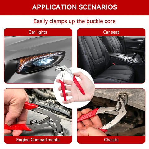 No Fuss Heavy Duty Car Clip Pliers Panel Clip Removal Tool For Auto Fastener And Plastic Rivet Extraction in various applications.
