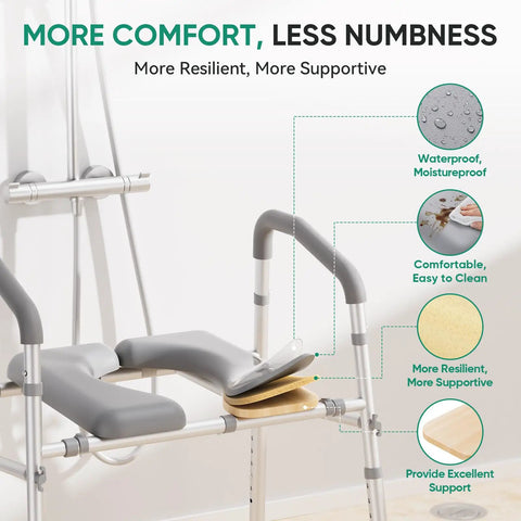 Raised Toilet Seat With Grippy Handrails Adjustable Height And Width Rock Solid Build Zero Wobble Setup Holds Big Time 500 Lbs Senior Bathroom Safety Essential