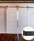 Heavy Duty Stainless Steel Sliding Door Hardware Bottom Stop With Mounting Screws Black Anti Roll Floor Track Guide For Barn Doors Hella Smooth Operation on sliding doors.