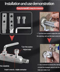 Premium Broken Screw Extractor Tool Set For Faucet Angle Valve Plumber Kit, 2 4 Or 8 Piece Heavy Duty Alloy Steel Gripper With Smooth Reverse Spiral Design To Crush Tough Stripped Bolts And Save Time in use, adjustable alloy steel tool set