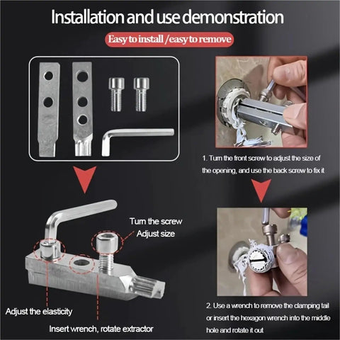 Premium Broken Screw Extractor Tool Set For Faucet Angle Valve Plumber Kit, 2 4 Or 8 Piece Heavy Duty Alloy Steel Gripper With Smooth Reverse Spiral Design To Crush Tough Stripped Bolts And Save Time in use, adjustable alloy steel tool set