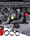 High Flow Air Intake Turbo Booster Kit With Double Sided Turbine For Cars installed in engine bay