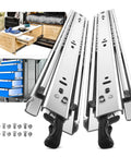 Heavy Duty Drawer Slides With Lock, 16 Inch, 150 Lb Load Capacity, side mount, full extension for cabinets and tool boxes