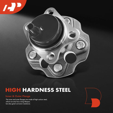 Rear Wheel Bearing And Hub Assembly With ABS For 5-Lug Vehicles, Fits Toyota Prius V 2012-2018 And Mirai 2016-2020, top view