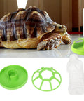 Slick Automatic Reptile Water Bowl And Tortoise Water Dish Featuring Rock Solid Plastic Build For Hassle Free Hydration For Turtles Lizards And Your Chill Pets with tortoise and bowl components.