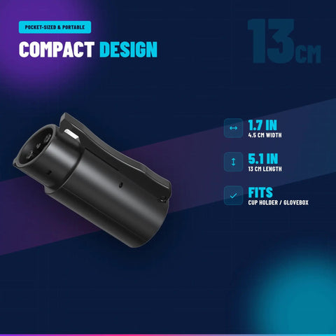 Nacs To J1772 Adapter Unleashes Full Throttle 80 Amp Fast Charging For Tesla and every J1772 EVs with compact 5.1in design.