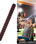 Barbell Connector Replacement Rod For Dumbbells Secure Foam Grip Handle And Plastic Bar Weightlifting Gear shown with user