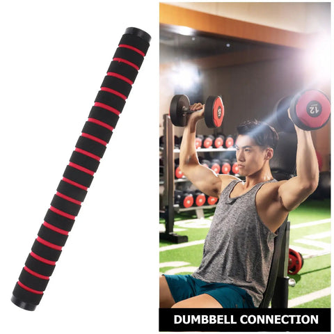 Barbell Connector Replacement Rod For Dumbbells Secure Foam Grip Handle And Plastic Bar Weightlifting Gear shown with user
