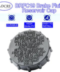 Brake Fluid Reservoir Cap Replacement For Ford F150 1997 1999 2009 2013 showing top view with warning text details.