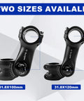 Adjustable Bike Stem 31.8mm Clamp With 100mm Or 120mm Length And 60 Degree Riser for MTB, Road, E Bikes, and Commuters