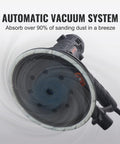 Heavy Duty Electric Drywall Sander With Variable Speed Motor And Hassle Free Vacuum Dust Cleanup For Cleaner Job Sites Plus Dual Bright Led Lamps And Full Sanding Pad Kit For Smooth Finish On Every Home Improvement Project, featuring automatic vacuum system.