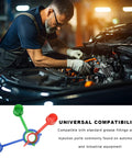 Mechanic using Grease Fitting Cap Kit For Cars Trucks And Motorcycles 150 PC M6 M8 M10 Zerk Cap With Retaining Ring Dust Covers
