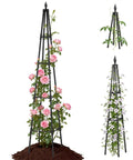 Beefy 6 Foot Garden Trellis For Climbing Plants With Thickened 16mm Metal Pipes, Heavy Duty Plant Support For Vines Roses Tomatoes Cucumbers And More