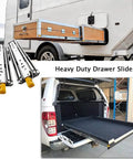 Heavy Duty Drawer Slides Full Extension Runners Side Mounted Double Row Steel Ball Bearings Lock In Lock Out for truck bed