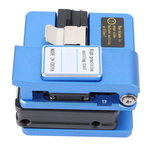 Pro Grade Fiber Optic Cutter With 0.6 Degree Angled Cut, 16 Cutting Points, 125 Micron Coating Diameter, Tungsten Steel Build, Blue