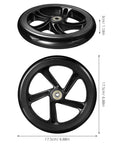 Two Pack 175mm PU Scooter Wheels Replacement Set For Mobility And Stunt Riding Non Slip Wear Resistant Weatherproof Easy Install