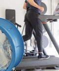 Powerful 18-Inch High-Velocity Heavy-Duty Industrial-Grade Floor Fan with 3 Speeds, 3-Position Tilt in home gym setting