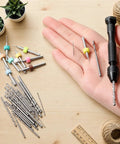 Real Deal Hand Drill Bits Set With Pin Vise Featuring 59 Pieces Of Micro Twist Drills And Tungsten Carbide Pcb Mini Bits for detailed crafting.