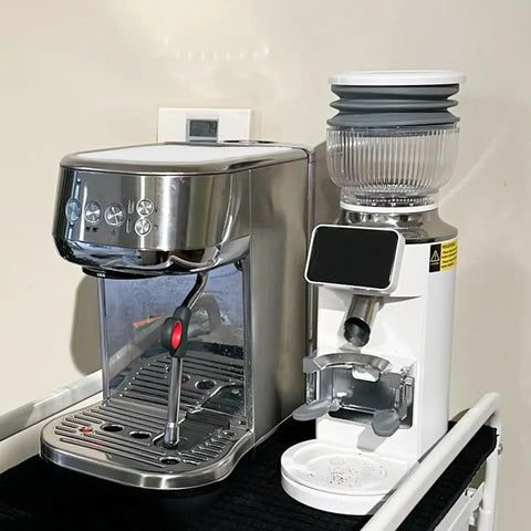 Non Slip Heat Resistant Coffee Machine Pad For Bambino Plus Custom Fit Countertop Guard Black under coffee machine and grinder