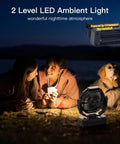 2 In 1 D Cell And USB Powered Fan For Outdoors Portable Battery Operated Fan with LED light by campsite at night