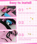 Easy installation steps for 40 Inch Pink Unicorn Saucer Swing for Kids With Adjustable Ropes and 2 Carabiners Waterproof 900D Oxford Cloth