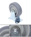 Four Inch Heavy Duty Polyurethane Caster Wheels Set Of Four Built Tough For Rock Solid Glide And Ultra Quiet Performance with metal bracket