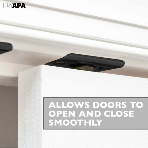 Black Adjustable Ball Catch Latch For French Closet Doors 2 Pack Screw In Door Hardware Keeps Cabinets And Doors Snug And Shut In Kitchen