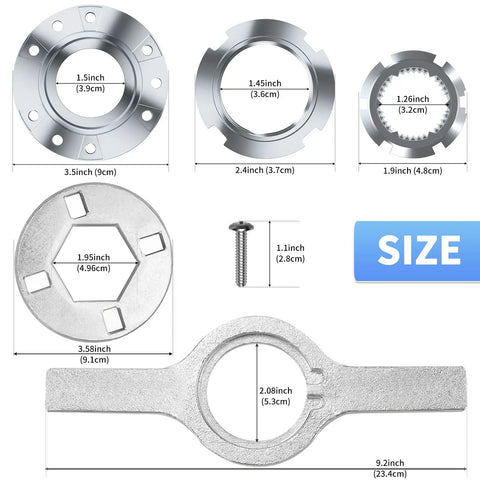 Beefy Washer Drive Hub Replacement W10324651 Ba With TB123A Spanner Wrench All Metal Drum Mounting Hub For Whirlpool WTW5000DW3 DW2 MVWX655DW1 And Other Compatible Models, stainless steel parts