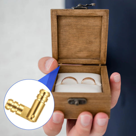 Brass Hidden Barrel Hinges 18 Pcs For Wood DIY Projects, Mini Cylinder Concealed Hinges 0.15x0.79 Inch for jewelry box lid