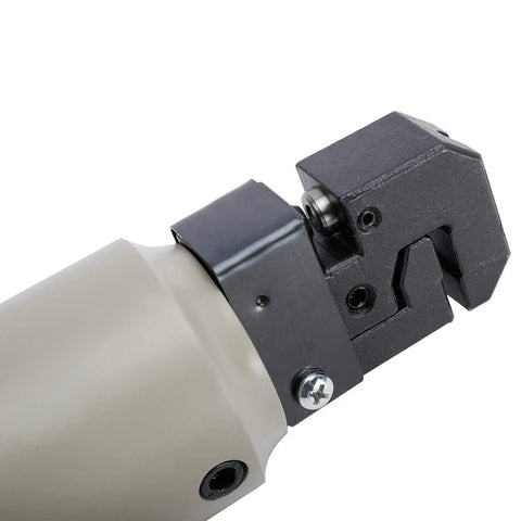Close-up of 2 In 1 Hole Punch And Flange Tool for auto body repair and sheet metal flanging, showing metal punch mechanism.