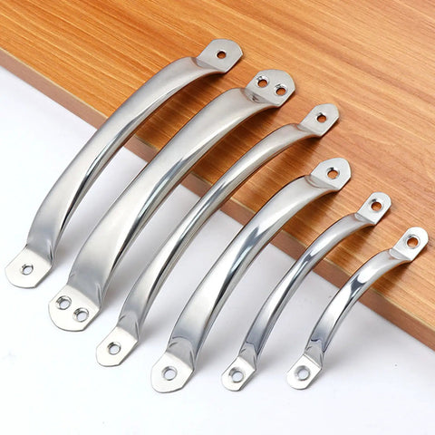 Set of round tube cabinet handle heavy duty stainless steel pull for furniture drawers and doors easy mount hardware rust resistant