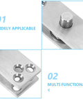 Heavy Duty Invisible Door Hinge Set 2Pcs Built Tough Stainless Steel Rotating Pivot For Smooth Quiet Opens Space Saving Hidden Pivot Door Hardware For Modern Homes close-up silver hinge plate