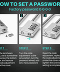 How to set password for 2 Pack 4 Digit Combination Cabinet Lock U Shaped Padlock With Adjustable Width For Gym Lockers And Outdoor Fences 0.6 Inch Shackle Metal Lock For Security And Easy Setup