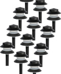Low Voltage Plastic 4W Path Lights Black 12 Pack For Walkways And Yards Frosted Lens Easy Stake Install Durable Outdoor Lighting