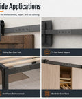 Wide applications of Heavy Duty Sliding Barn Door Track Connector Rock Solid Carbon Steel Splice Kit for various uses.