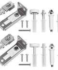12-Piece Bifold Door Hardware Kit For 1-Inch Track Replacement Includes Top And Bottom Brackets, Top Guide Wheels, Pivots, Pins