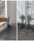 Gate Caster With Spring Loaded Retractable Wheel For Wooden Gates And Yard Fences, Two Inch Wheel, Retractable Two And Half Inch Arm
