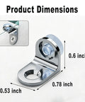 5mm Shelf Pegs 16 Pack Screw In Shelf Pins With Clear Cap Built Tough Thickened Zinc Alloy Pins dimensions