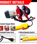 Heavy Duty Electric Trolley For Power Hoist 2200LBS Capacity Fits Two Point Six Eight Inch I Beam Push Geared Overhead Crane System