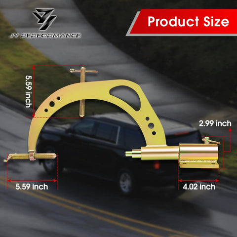 Heavy Duty Transmission Holding Fixture Base For A Wide Range Of Auto Transmissions, 360 Degree Swivel With Dual Lock Handles, Fits 180C Through 4L80E And Common 3L30, 200, 250, 350, 400 Series Transmissions, Rugged Mounting Jig. 5.59 inch and 4.02 inch dimensions