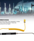 Type K Thermocouple Temperature Probe With Insulated Handle Curved Shank Sensor For Gas And Liquid Temperature Detection