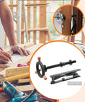 Heavy Duty Badass Bench Screw Vise With Quick Inertia Crank Wheel and Double Brace Brackets used for woodworking and clamping.