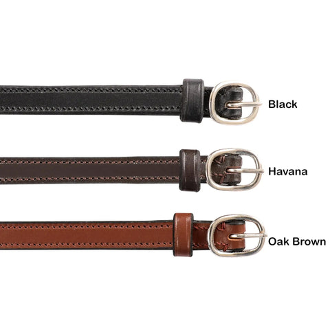 Black, Havana, and Oak Brown Genuine Leather Spur Straps For Horse Riding Adjustable Old School English Style For Boots And Spurs