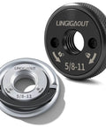 2 Pack 5/8-11 Angle Grinder Flange Nuts With Tool Free Quick Change Locking Kit Heavy Duty Self Locking D Ring And Knurled Arbor Nut