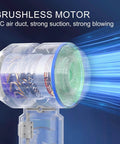 Internal view of Cordless Handheld Vacuum With 21000Pa Powerful Suction, All In One 4 In 1 Mini Vacuum Cleaner, brushless motor detail