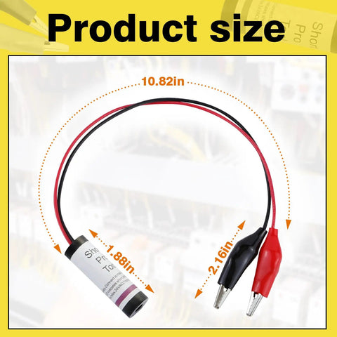 HVAC 24V Short Finder Tool With Red LED Indicator Easy Quick Pinpoint Short Circuit In 24 VAC Circuits Resettable Fuse Kit Lightweight Circuit Tester For Fast Diagnostics And Auto Reset, 10.82in lead