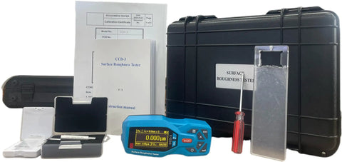 Portable Surface Roughness Tester With 20 Parameters Ra Rz Rq Rt Rp Rv R3z R3y RzJIS Rsk Rku Rsm Rmr Rx RPc Rk Rpk Rvk Mr1 Mr2 Handy Digital Surface Profilometer Gauge With Real Time Clock Display For Precise Everyday Measurements