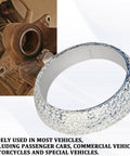 Exhaust Donut Gasket 2 Pack 2.5 Inch Graphite Material shown with vehicle exhaust pipe for leak prevention.